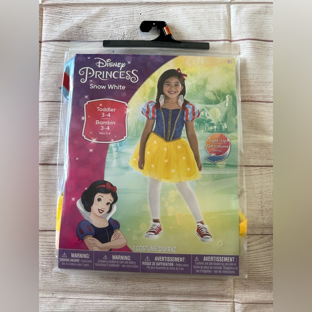 Disney Princess Snow White Toddler Costume light-up size 3-4T